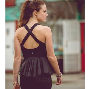 Lululemon Rare Peplum Tank in Black